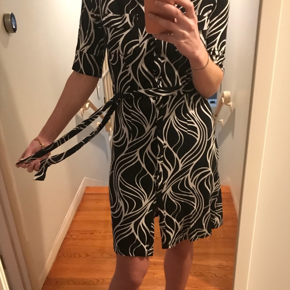 H&M Zebra Pattern Dress W/ Belt - image 4